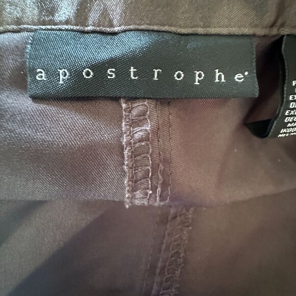 Apostrophe Brown & Gold Floral Print Skirt Size 18 - Picture 7 of 7